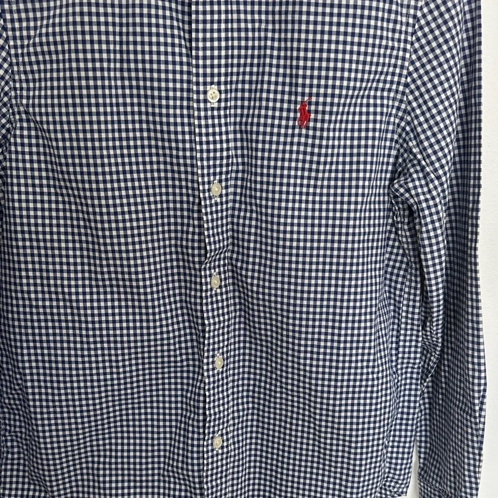 Ralph Lauren Kids Navy and White Checkered Shirt
